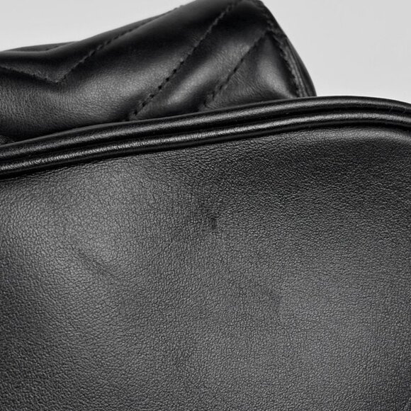 Gucci GG Marmont Backpack Logo Leather Black main image 4